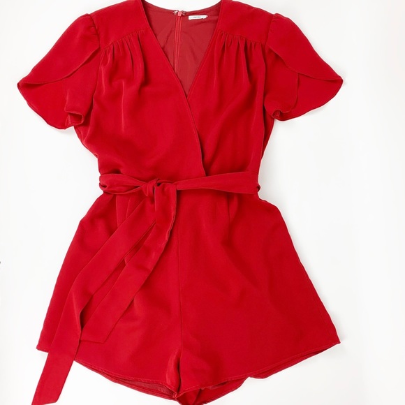 Urban Outfitters Pants - Urban Outfitters Kimchi Blue Red Romper NSF